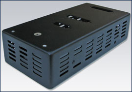 Black sheet metal box by Sheet Metal Prototype, Inc.